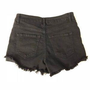 REFUGE BLACK HIGH WAISTED SHORTS